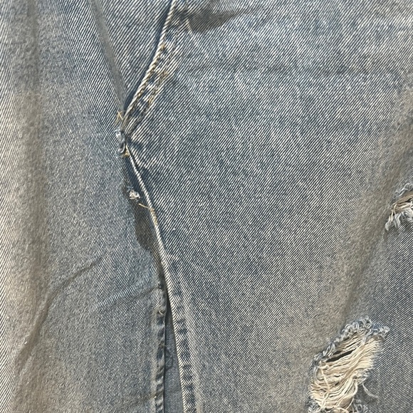 Not available PTLC women’s Front Slit Denim Maxi Skirt - Picture 4 of 7